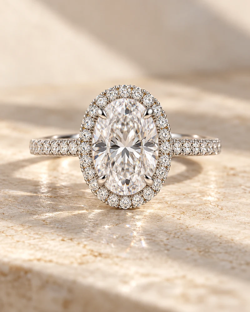 Halo rings, diamond jewelry collection