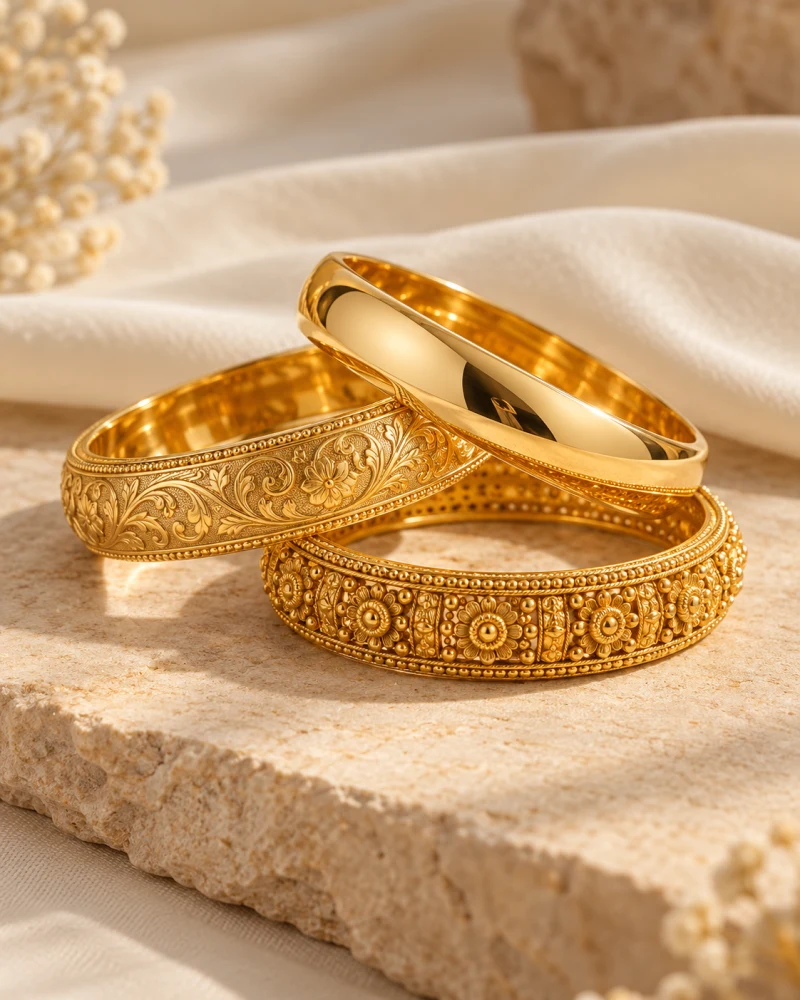 Bangles, gold jewelry collection