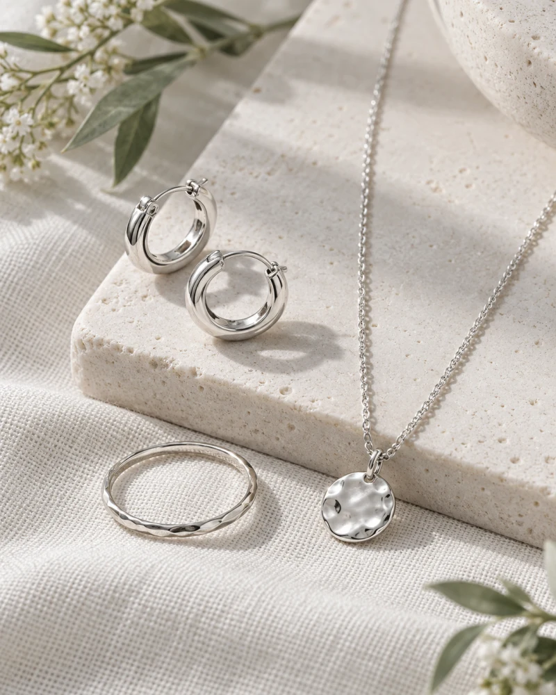 Everyday, silver jewelry collection