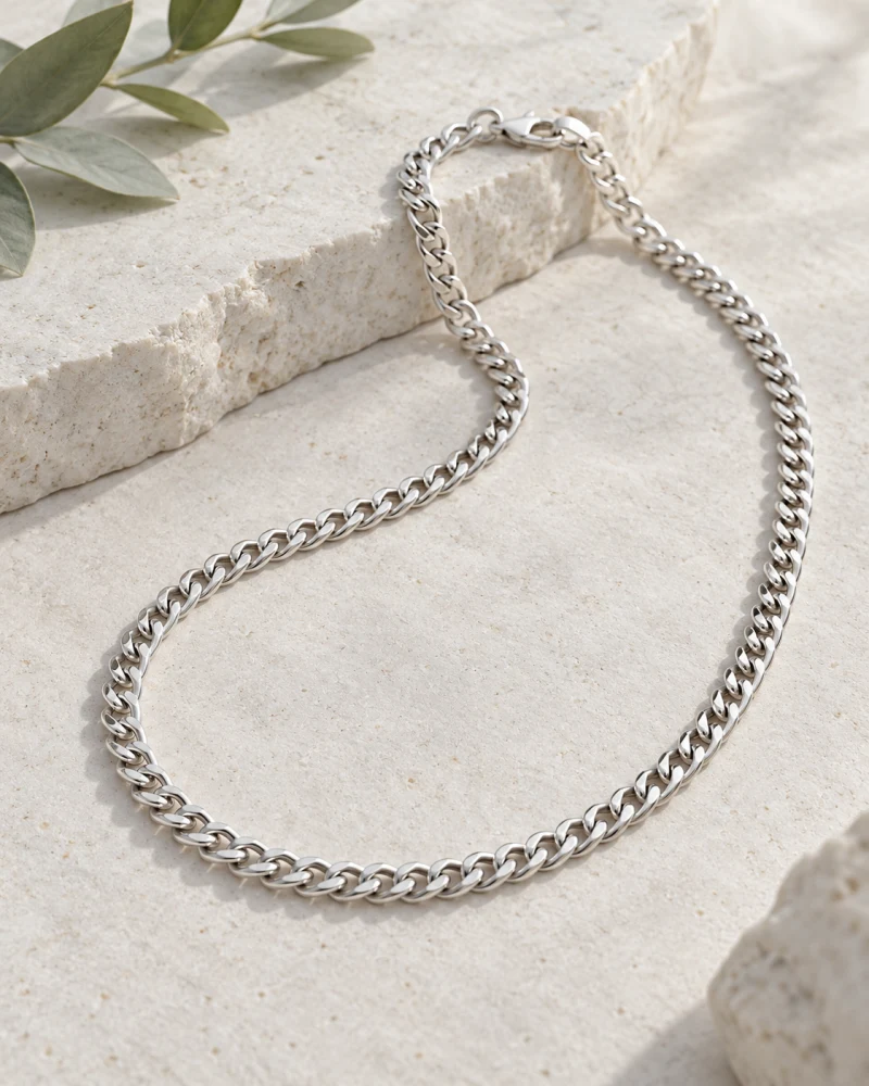 Chains, silver jewelry collection